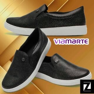 [ZATTINI] Tênis Slip On Via Marte Básico Feminino – Preto