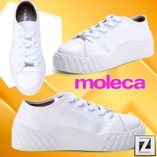 [ZATTINI] Tênis MOLECA Casual Feminino – Branco