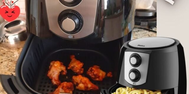 Fritadeira Sem Óleo Air Fryer Philco Jumbo Inox PFR06PI 5,5 Litros Preta/Inox