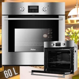 [SHOPTIME] Forno Elétrico de Embutir Philco PFE60DI 60 Litros, Multifunções, 2 Resistências