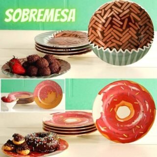 [SHOPTIME] Jogo de Pratos de Sobremesa Cerâmica 6 Peças – La Cuisine
