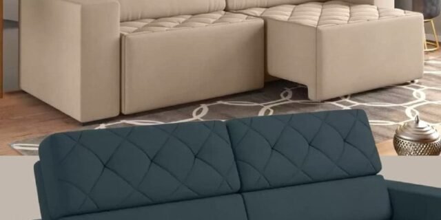 [MAGAZINE] Sofá Retrátil Reclinável 4 Lugares Suede Veludo – Jacarta BestHouse