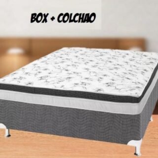 [MAGAZINE] Cama Box Casal (Box + Colchão) Ortobom Mola – 20cm de Altura Physical Luna Silver
