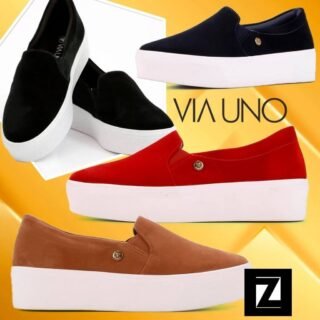 [ZATTINI] Slip On VIA UNO Cabra Feminino (4 Cores)