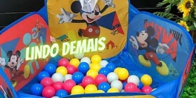 [MAGAZINE] Piscina de Bolinha Mickey Disney com Cesta – 100 Bolinhas Zippy Toys