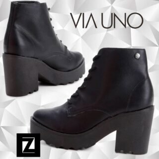 [ZATTINI] Bota Coturno VIA UNO Salto Alto Feminina