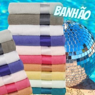 [SHOPTIME] Jogo de Toalha Banhão Lake 5 peças 100% Algodão – Casa & Conforto