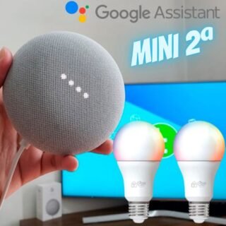 [MAGAZINE] Kit Nest Mini 2ª geração Smart Speaker – com Google Assistente + 2 Lâmpadas Inteligentes