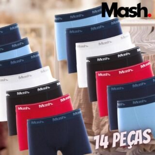 [AMERICANAS] Kit 14 Cuecas Boxer Box Infantil Kids Cotton Algodão Mash
