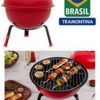 [MAGAZINE] Churrasqueira a Carvão com Abafador – Tramontina TCP 320L Vermelha – ACIMA DE R$600 em outros sites!