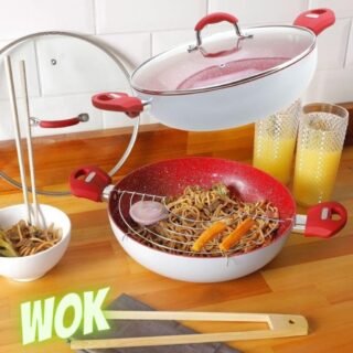 [SHOPTIME] Panela Wok com tampa Power Taste – 28 cm – La Cuisine