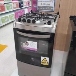 [MAGAZINE] Fogão 4 Bocas Electrolux Prata – Acendimento Automático 52LXU