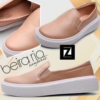 [ZATTINI] Slip On BEIRA RIO Básico Feminino – Bege