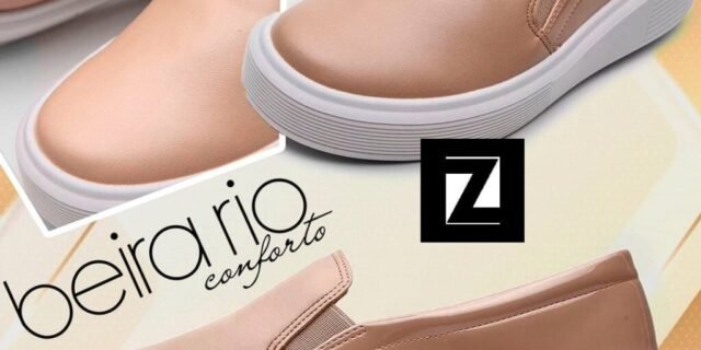 [ZATTINI] Slip On BEIRA RIO Básico Feminino – Bege