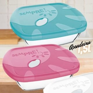 [MAGAZINE] Assadeira de Vidro Quadrada – Sempre 1 Unidade Sortido