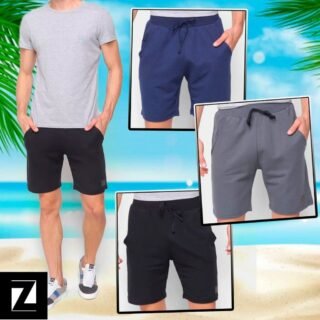[ZATTINI] Kit 3 PEÇAS Bermuda Moletom Ultimato Básica Masculina