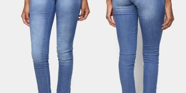 [MAGAZINE] Calça Jeans Skinny Ecxo Barra Desfiada Cintura Média Feminina