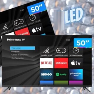 [AMERICANAS] Smart TV Roku 50″ Philco Led UHD 4K PTV50RCG70BL Wi-Fi 4 HDMI 2 USB e Midiacast