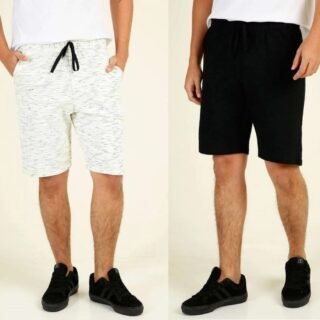 [AMERICANAS] Kit 2 Bermudas Masculina Moletinho Amarração