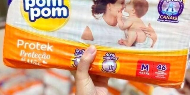 [MAGAZINE] Kit Fraldas Pom Pom Protek Proteção de Mãe 4 Pacotes