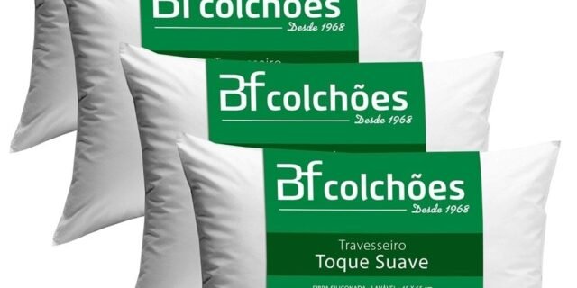 [AMERICANAS] 50% de Volta com AME: Kit 4 Travesseiros Antialérgico de Fibra Macio Lavável 45X65 bf Colchões