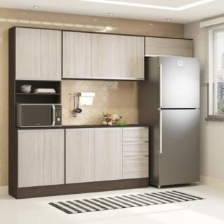 [MAGAZINE] Cozinha Completa Poliman Paris com Balcão – e Nicho para Micro-ondas 9 Portas 2 Gavetas