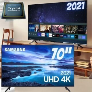 [MAGAZINE] Smart TV 70” Crystal 4K Samsung 70AU7700 Wi-Fi – Bluetooth HDR Alexa Built in 3 HDMI 1 USB