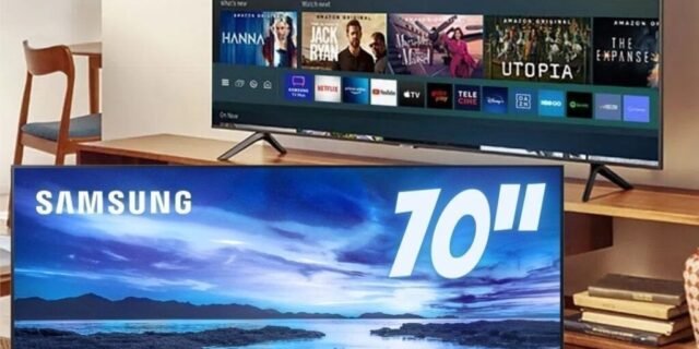 [MAGAZINE] Smart TV 70” Crystal 4K Samsung 70AU7700 Wi-Fi – Bluetooth HDR Alexa Built in 3 HDMI 1 USB