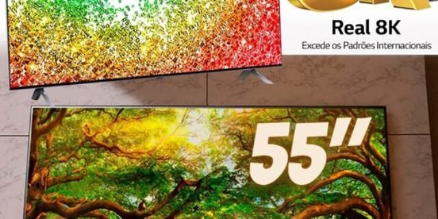 [CARREFOUR] Smart TV Nanocell 55″ LG 55NANO95 UHD 8K Bluetooth, Wifi, Webos 6.0, Dolby Vision, Full Array Local Dimming, Inteligência Artificial, Google Alexa
