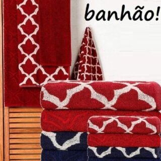 [SHOPTIME] Jogo de Toalhas Banhao 5 Peças Fio Tinto Lugano – Home Basics