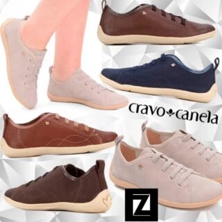 [ZATTINI] Tênis COURO Cravo e Canela Elástico Textura Feminino