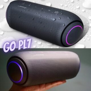 [CASASBAHIA] Caixa de Som Portátil LG Xboom Go PL7 Meridian, Bluetooth, Surround, 24 Horas Bateria, IPX5, Comando de Voz, Preto – 30W