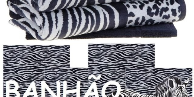 [SHOPTIME] Jogo De Banhão Zebra Branco/preto 5 Peças – Casa & Conforto By Buddemeyer