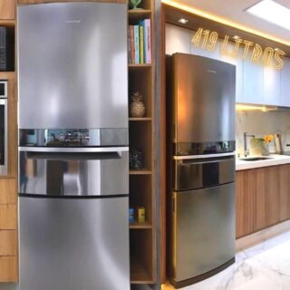 [AMERICANAS] Refrigerador Brastemp Inverse 419L 3 Portas Frost Free Inox BRY59BK