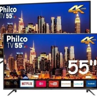 [SUBMARINO] Smart Tv Led 55” Philco Ptv55q20snbl Ultra Hd 4k Hdr Borda Infinita Com Aplicativos E Audio Dolby