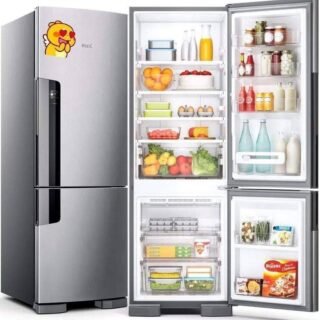 [MAGAZINE] Geladeira Consul Frost Free Duplex 397 litros Evox com freezer embaixo – CRE44AK