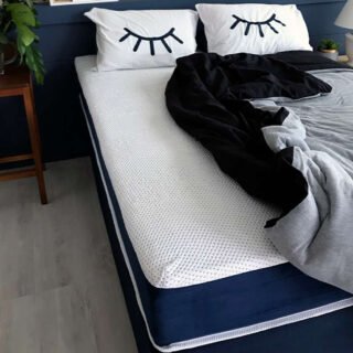 [AMERICANAS] Colchão Casal Mola Ensacada Guldi Macio (25x138x188) Azul E Branco