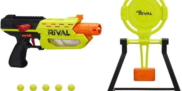ACIMA DE R$150,00 EM OUTROS SITES! Lançador Nerf Rival Mercury XIX 500 – E3533 – Hasbro – Recomendado para +14 anos