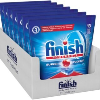 Detergente para Lava Louças em tabletes Finish Embalagem Econômica com 91 tabletes Powerball