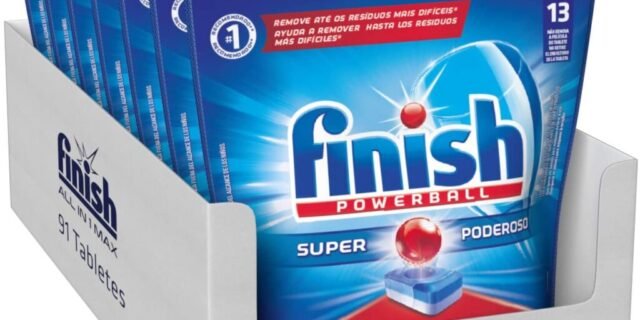 Detergente para Lava Louças em tabletes Finish Embalagem Econômica com 91 tabletes Powerball