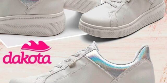 [ZATTINI] Tênis Dakota Básico Feminino – Branco+Cinza