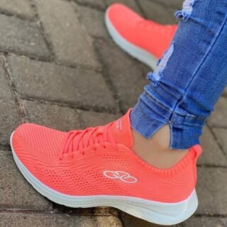 [NETSHOES] Tênis Olympikus 235G Ultraleve Feminino – Laranja Claro