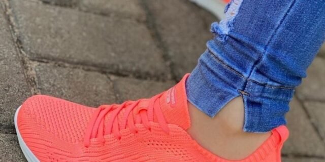 [NETSHOES] Tênis Olympikus 235G Ultraleve Feminino – Laranja Claro