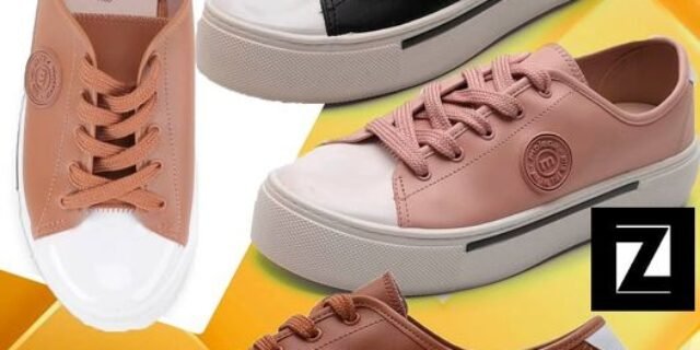 [ZATTINI] Tênis MOLECA Caixa Alta Friso Feminino