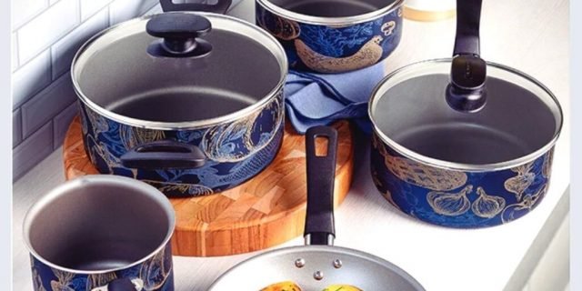 [DAFITI] Conjunto de Panelas Tramontina Alabama com Revestimento Antiaderente Starflon Max Azul – 5 Peças