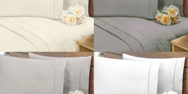 [SHOPTIME] Jogo Lençol Percal 400 Fios Ponto Palito Cama Casal ou Queen 3pçs