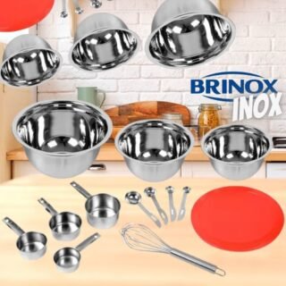 [MAGAZINE] Conjunto de Utensílios Inox Brinox – Preparo Top Pratic 13 Peças
