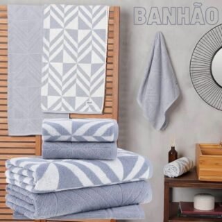 [SHOPTIME] Jogo De Banhão Berlim 5 Peças – Casa & Conforto By Buddemeyer – Coleção Urban