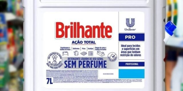 [CASAS BAHIA] Sabão Líquido Brilhante Ação Total Profissional Sem Perfume 7L – 1 Unidade