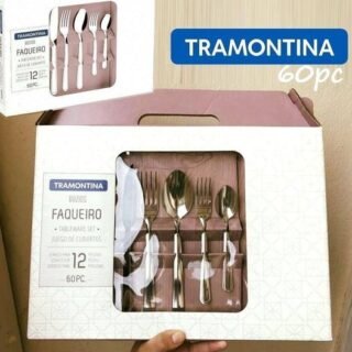 [SHOPTIME] Faqueiro Inox 60pc Buzios Tramontina